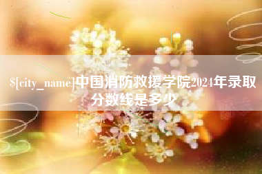 弥勒中国消防救援学院2024年录取分数线是多少