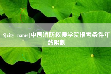 弥勒中国消防救援学院报考条件年龄限制