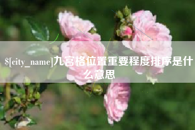 弥勒九宫格位置重要程度排序是什么意思