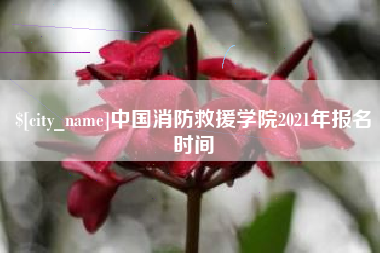 弥勒中国消防救援学院2021年报名时间