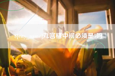 弥勒九宫格中间必须是5吗