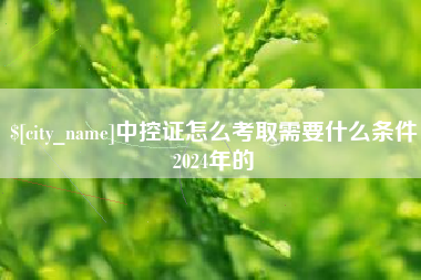 弥勒中控证怎么考取需要什么条件2024年的