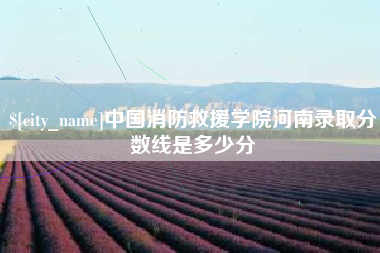 弥勒中国消防救援学院河南录取分数线是多少分