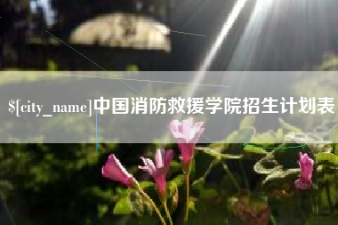 弥勒中国消防救援学院招生计划表