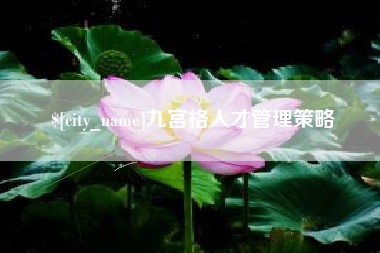弥勒九宫格人才管理策略