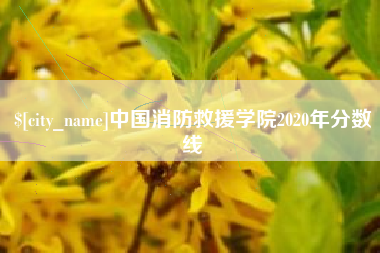 弥勒中国消防救援学院2020年分数线